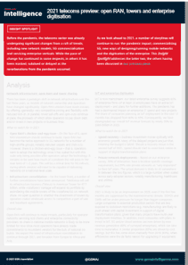 2021 telecoms preview: open RAN, towers and enterprise digitisation