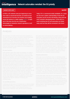 Network automation revisited: the 5G priority