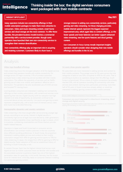Thinking inside the box: the digital services consumers want packaged with their mobile contracts