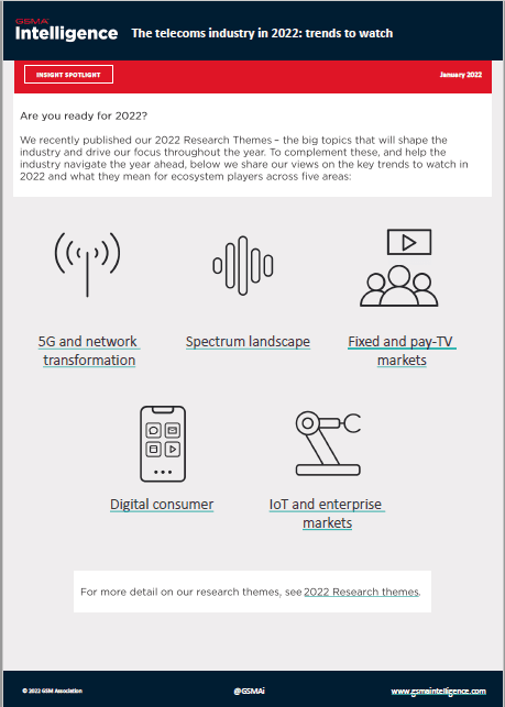 The telecoms industry in 2022: trends to watch