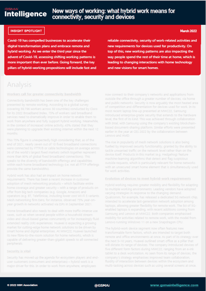 New ways of working: what hybrid work means for connectivity, security and devices