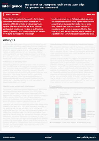 The outlook for smartphone retail: do the stores align for operators and consumers?