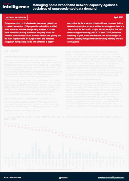 Managing home broadband network capacity against a backdrop of unprecedented data demand