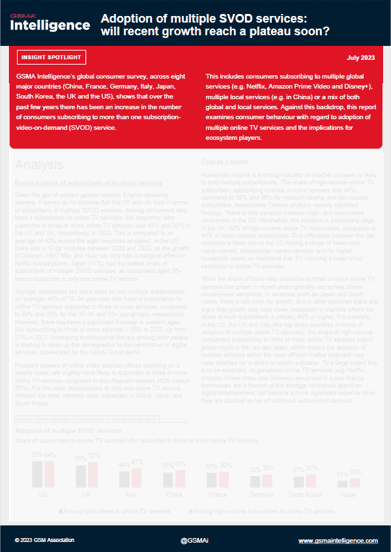 Adoption of multiple SVOD services: will recent growth reach a plateau soon?