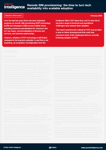 Remote SIM provisioning: the time to turn tech availability into scalable adoption