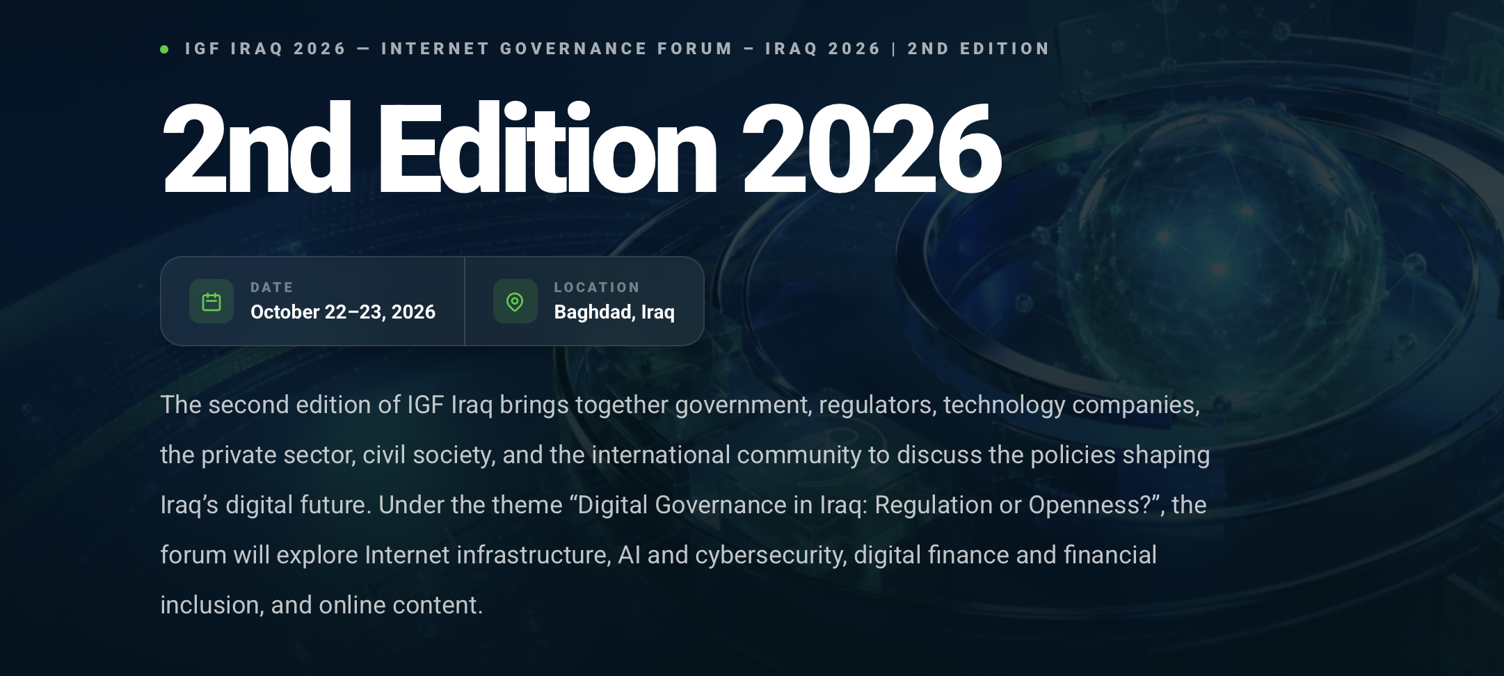 IGF Iraq 2026 - Internet governance forum