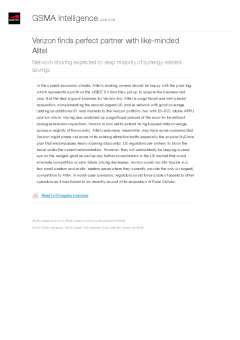 Verizon finds perfect partner with like-minded Alltel - Network sharing expected to reap majority of synergy-related savings