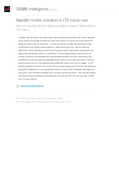 Swedish mobile operators in LTE rollout race - Network-sharing deal pits Tele2 and Telenor against TeliaSonera in LTE rollout