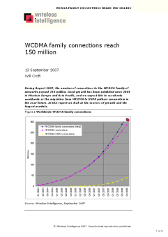 WCDMA family connections reach 150 million