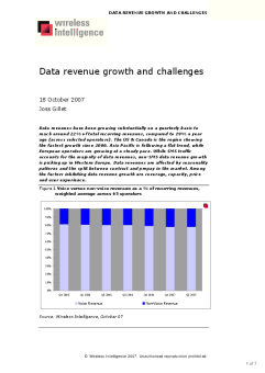 Data revenue growth and challenges
