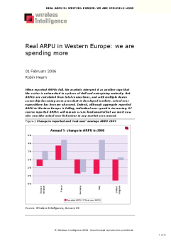 Real ARPU in Western Europe: we are spending more