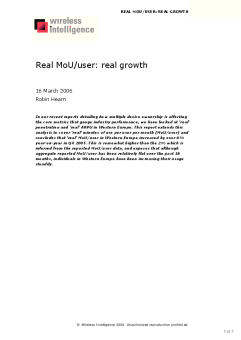 Real MoU per user: real growth