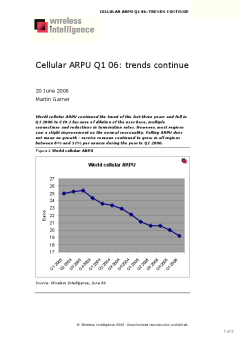 Cellular ARPU Q1 2006: trends continue