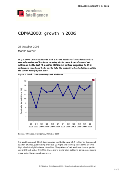 CDMA2000: growth in 2006