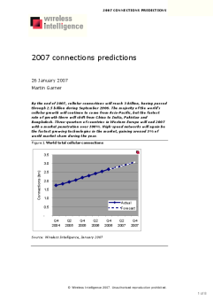 2007 connections predictions