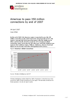 Americas to pass 350 million connections by end-2007