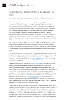 Global HSPA+ deployments set to surpass 100 mark - Fifty-eight networks upgraded to HSPA+ in the last 18 months