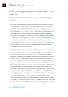 AT&T closes gap on Verizon as US market battle intensifies - Sprint also steals the headlines in Q2 2010, but faces ongoing challenges