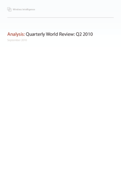 Quarterly World Review: Q2 2010