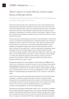 Telkom returns to South Africa’s mobile market facing challenges ahead - Fixed-line incumbent rolls out South Africa's fourth mobile network as market shows signs of slowdown