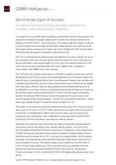 Sprint shows signs of recovery - US operator making strong subscriber gains in prepaid and wholesale, while postpaid base is stabilising