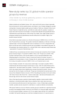 Operator group ranking, Q4 2010 - China Mobile top revenue-generating operator; mature markets continuing to drive mobile revenue