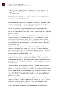 Fast-growing Brazilian operators look ahead to LTE auctions - Brazil reaches a quarter of a billion connections by year-end 2011, growing 20 percent year-on-year