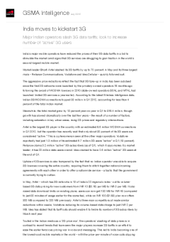 India moves to kickstart 3G - Major Indian operators slash 3G data tariffs; look to increase number of “active” 3G users