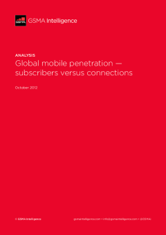 Global mobile penetration — subscribers versus connections