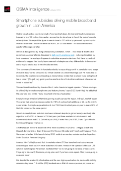 Smartphone subsidies driving mobile broadband growth in Latin America