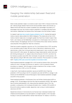 Gauging the relationship between fixed and mobile penetration - From mobile dominance to fixed-mobile convergence