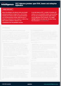 2021 telecoms preview: open RAN, towers and enterprise digitisation