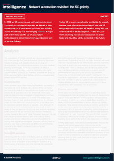 Network automation revisited: the 5G priority