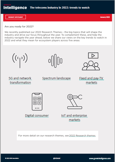 The telecoms industry in 2022: trends to watch