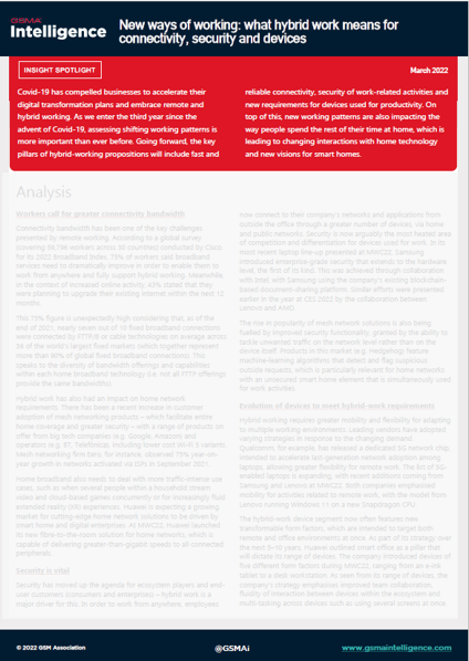 New ways of working: what hybrid work means for connectivity, security and devices