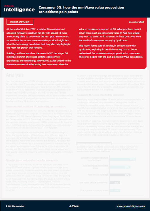 Consumer 5G: how the mmWave value proposition can address pain points